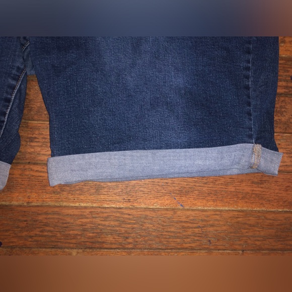 Terra & Sky Blue Jean Pull On Shorts with Cuffed Hem - Picture 3 of 7
